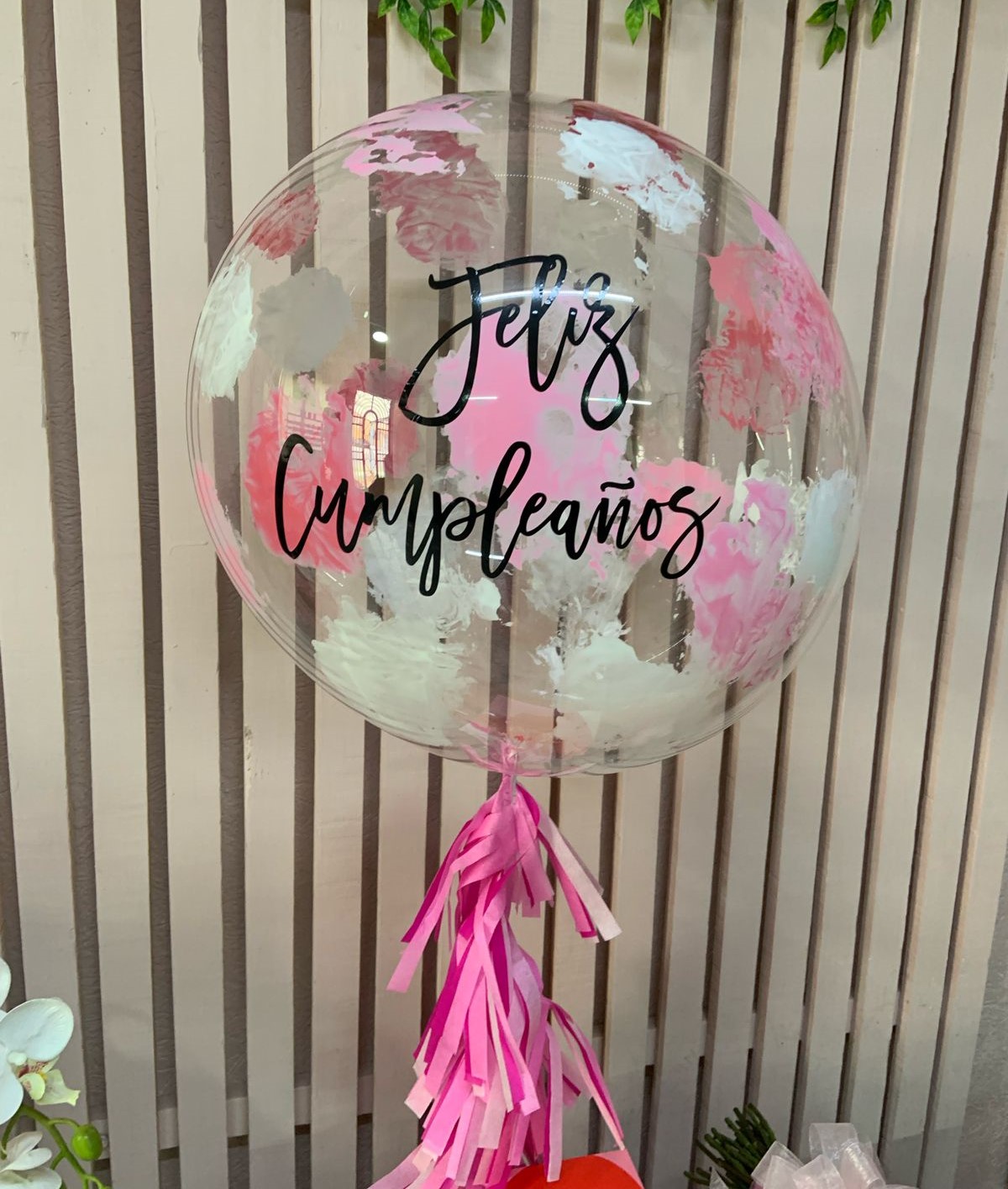 Globo burbuja Manchas rosas